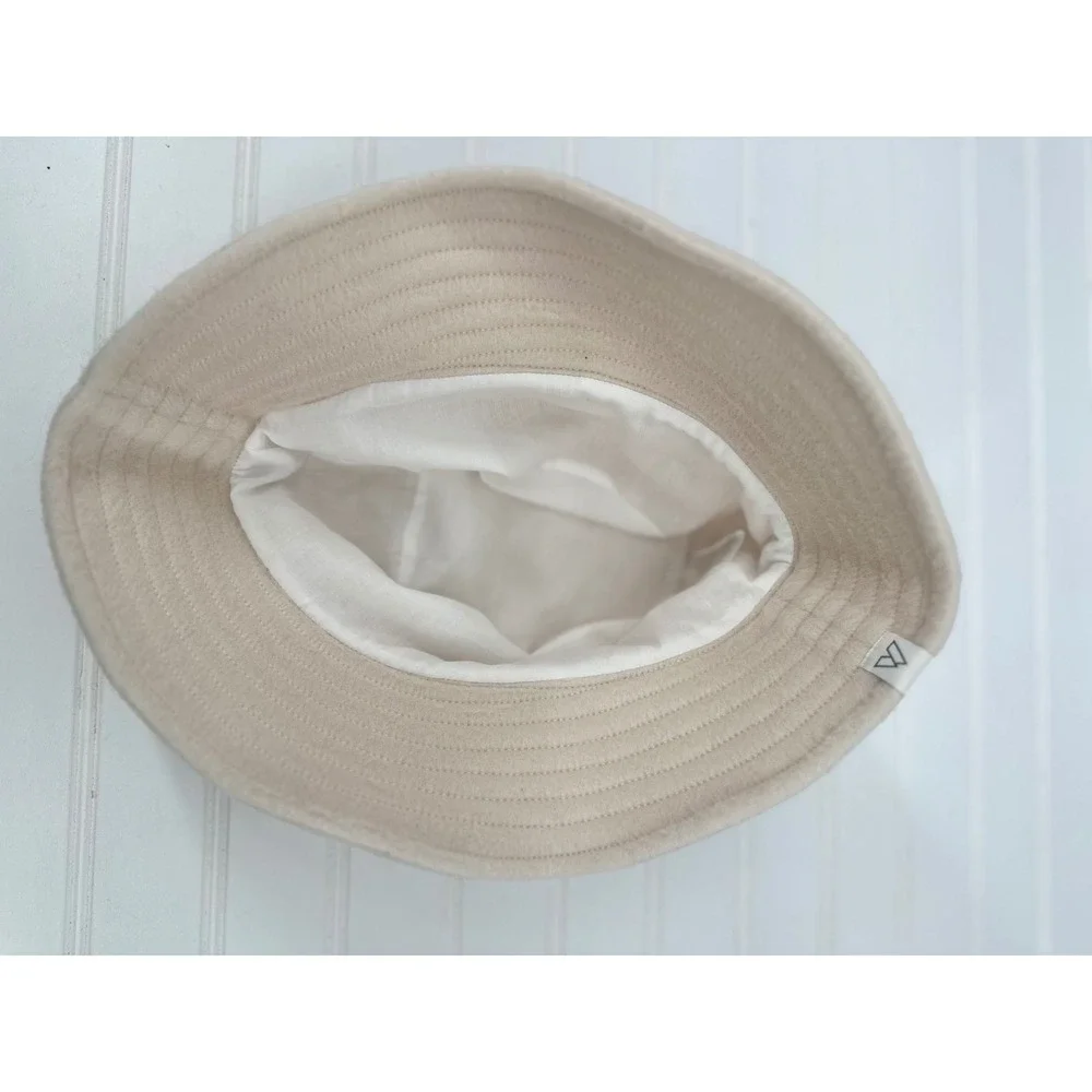 Alpine Design Brushed Bucket Hat Women OSFM Cream Soft Winter Warm Neutral Cozy